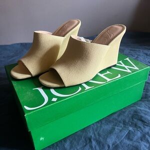 J. Crew Women's Yellow Wedge Mules